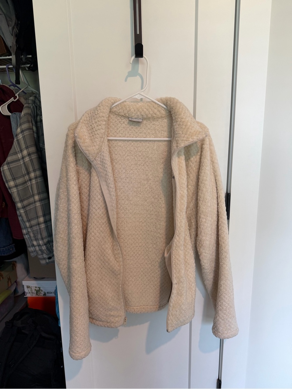 Columbia Cream Sherpa Full-Zip Jacket